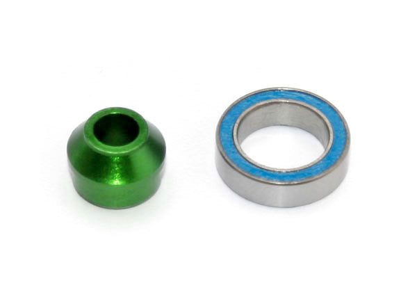 Traxxas Bearing Adapter Alu Green with Ball Bearing 10x15x4mm