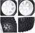 ProtonRC Pre-Glued 12mm Hex Wheel Rims Rubber Tires with Foam Inserts, Height 88mm, for 1/10 Buggy, Set of 4