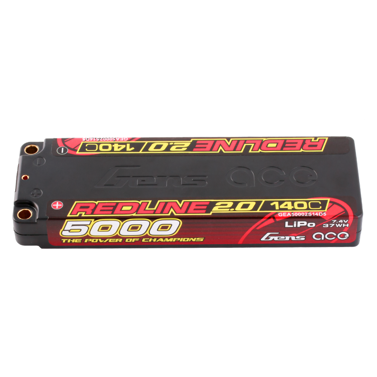 Gens ace Redline 2.0 Series 5000mAh 2S 7.4V 140C HardCase Lipo Battery Pack with Hardcase 56#