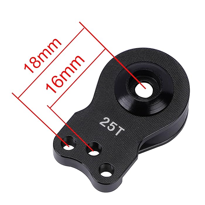 ProtonRC Aluminum 25T Servo Saver 3 Holes Adjustable Hi-Torque Servo Horn For 1/8 1/10 Remote Control Car Boat