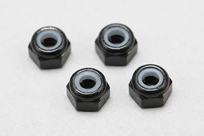 ProtonRC Thin Nylon Locking Hex Nut M3 Black ( 10 pcs )