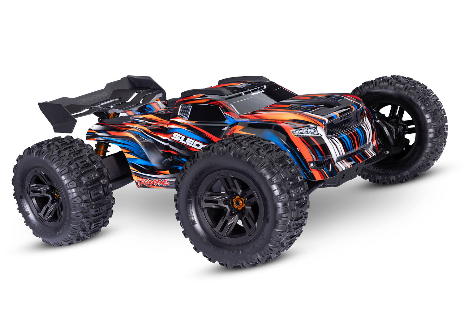 Traxxas Sledge RTR 6S 4WD Electric Brushless 1/8 Monster Truck (Orange) w/Belted Sledgehammer Tires & TQi 2.4GHz TSM Radio