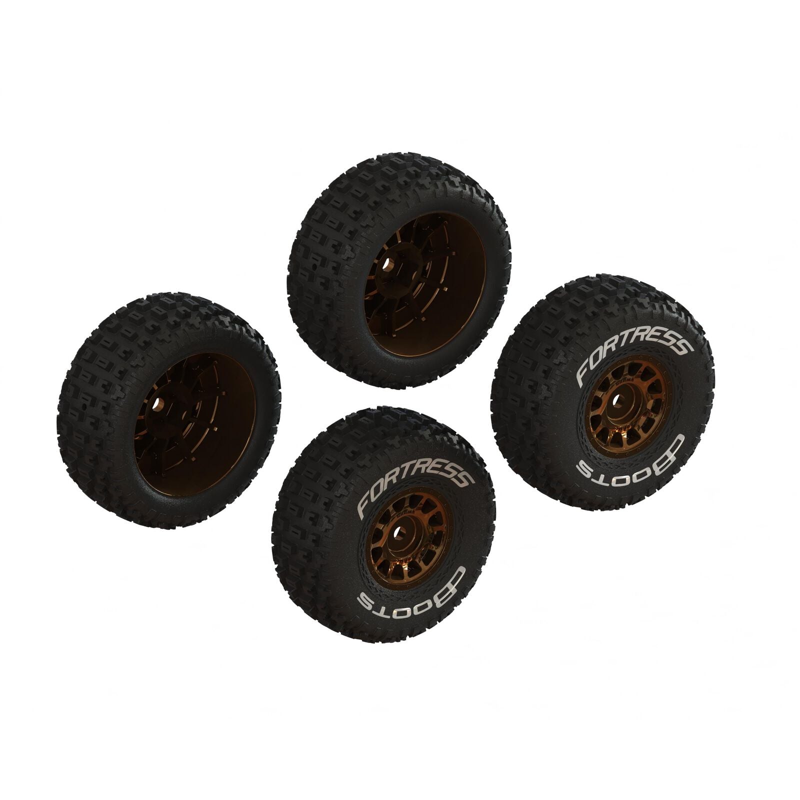 ARRMA dBoots 'FORTRESS' Glued Tire Set, Bronze (2 Pairs)