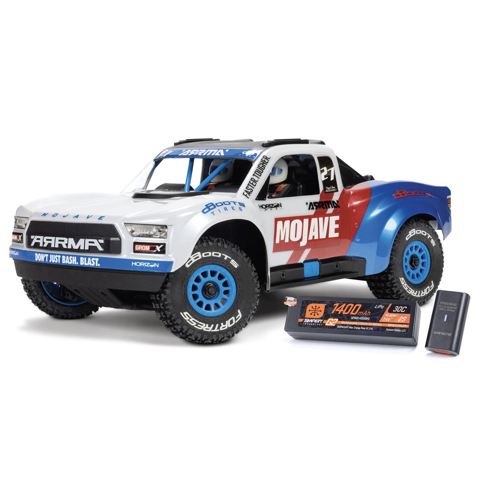 Arrma Mojave Grom 223S BLX 1/18 Brushless RTR 4WD Desert Truck w/SLT2 2.4GHz Radio, DSC, Battery & Charger Included