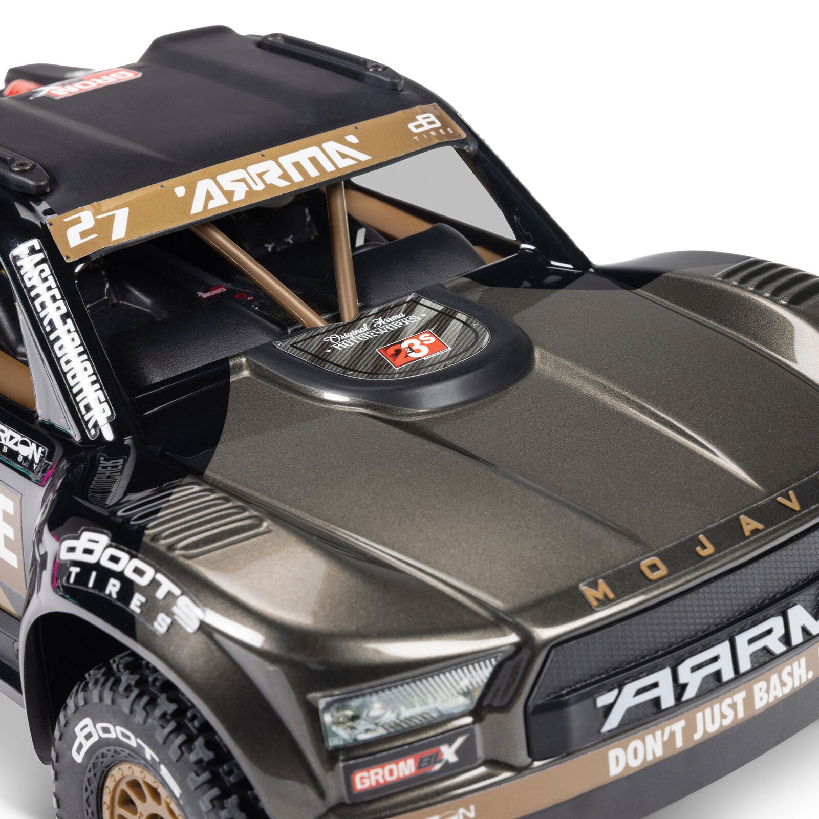 Arrma Mojave Grom 223S BLX 1/18 Brushless RTR 4WD Desert Truck (Black) w/SLT2 2.4GHz Radio & DSC