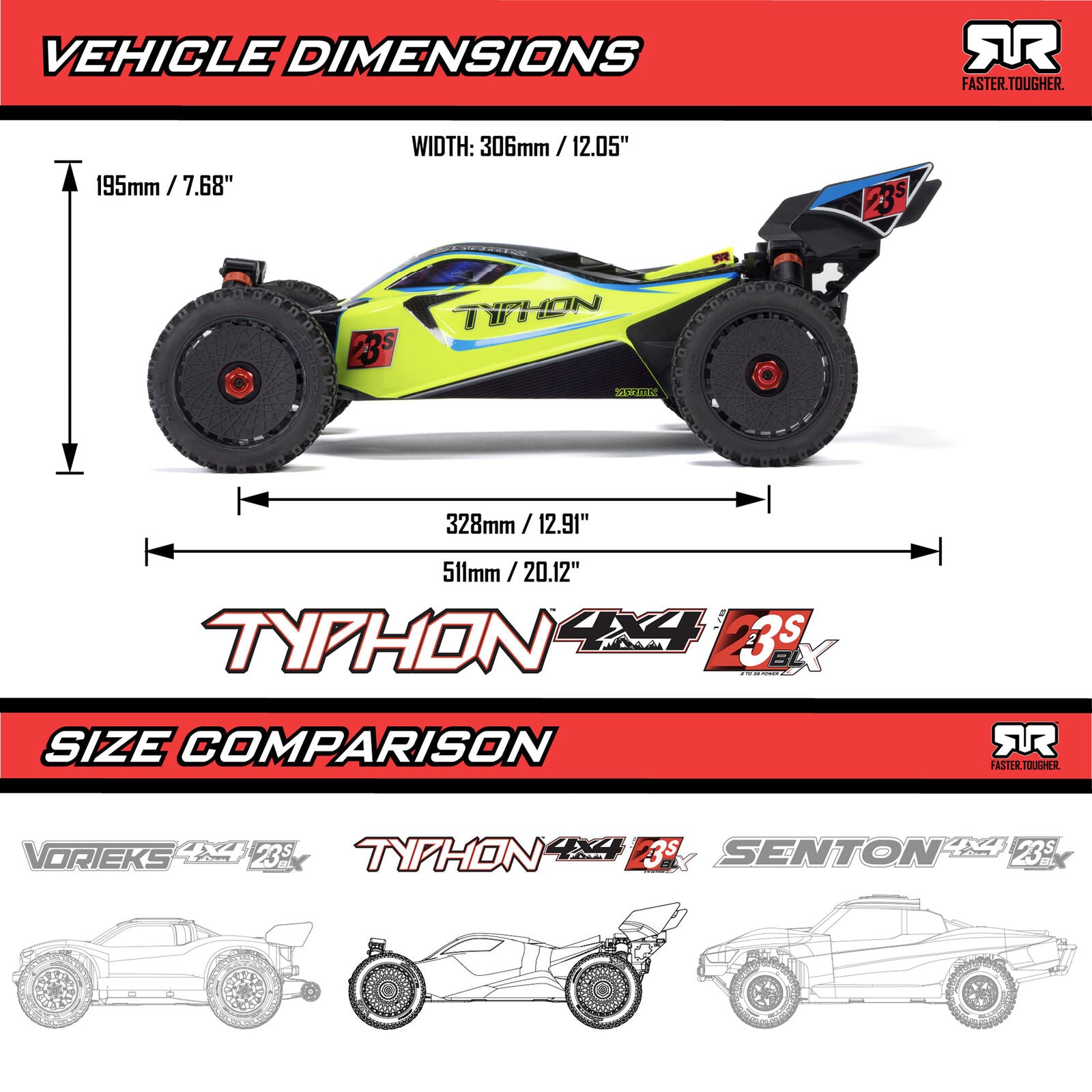 Arrma Typhon 223S 1/8 BLX Brushless RTR 4WD Buggy (Green) w/SLT3 2.4GHz Radio & DSC