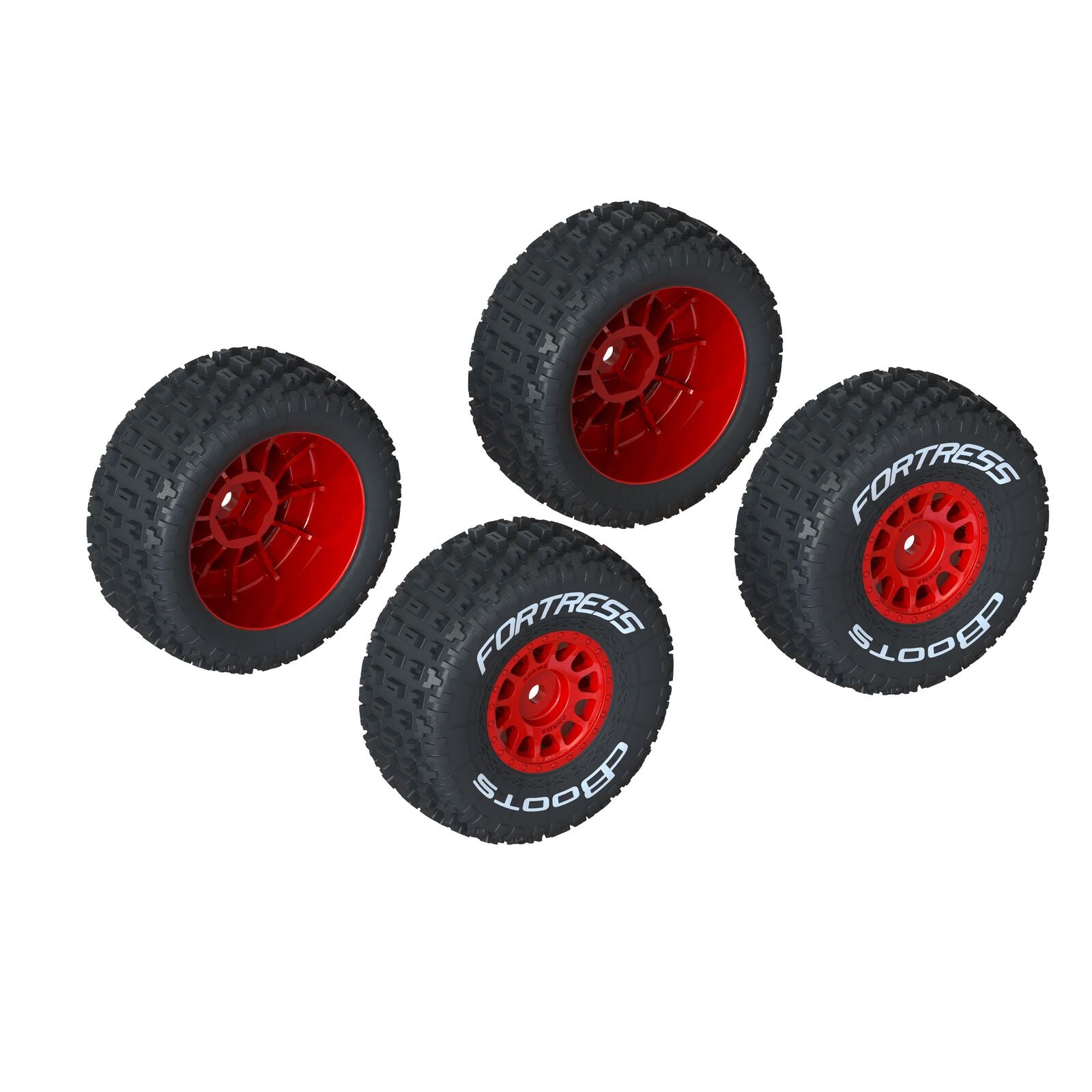 Arrma dBoots 'Fortress' 1/18 Pre-Mounted Off-Road Tire Set (Red) (4)