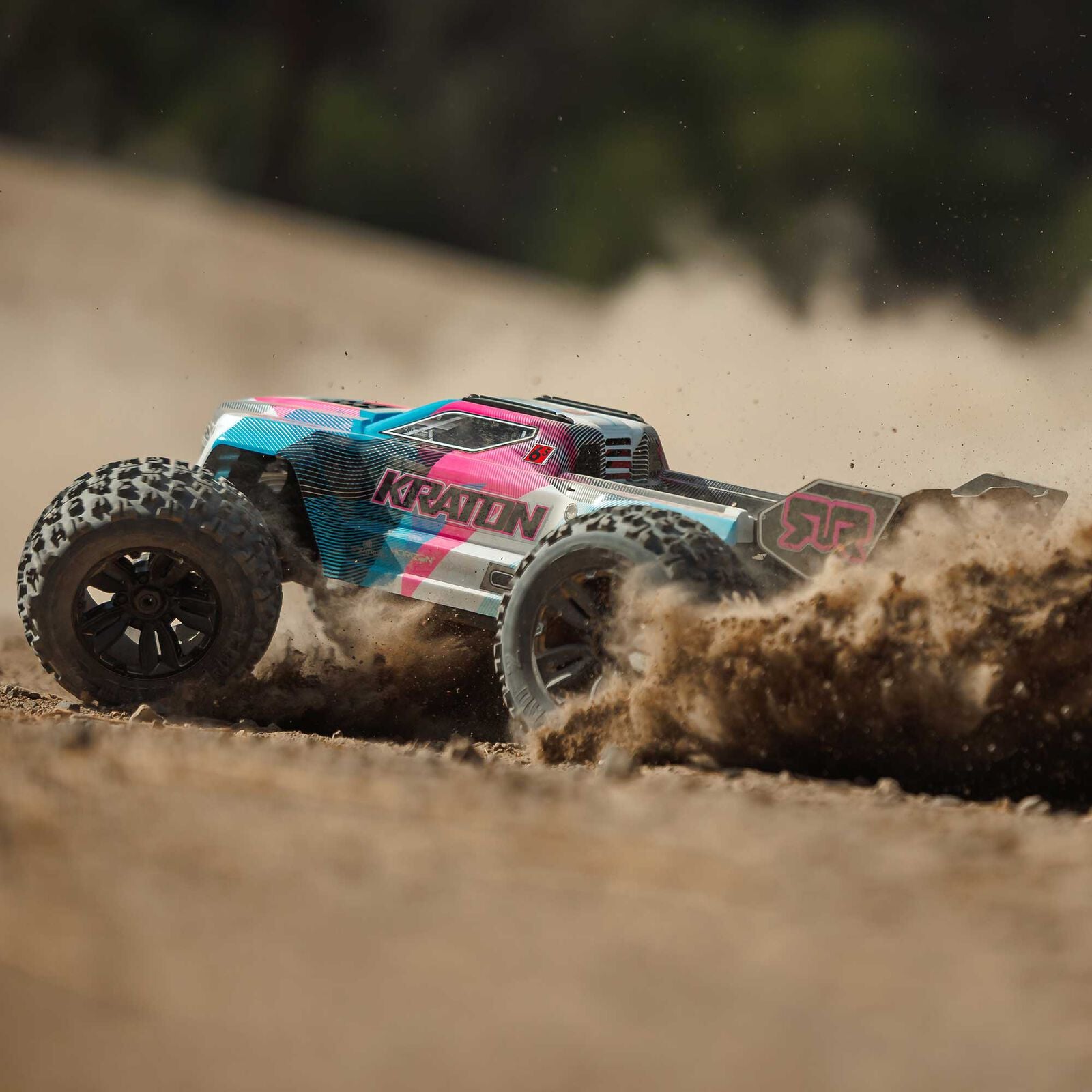 Arrma Kraton 6S BLX RTR 1/8 4WD Brushless Monster Truck (Blue/Pink) (V6) w/SLT3 2.4GHz Radio