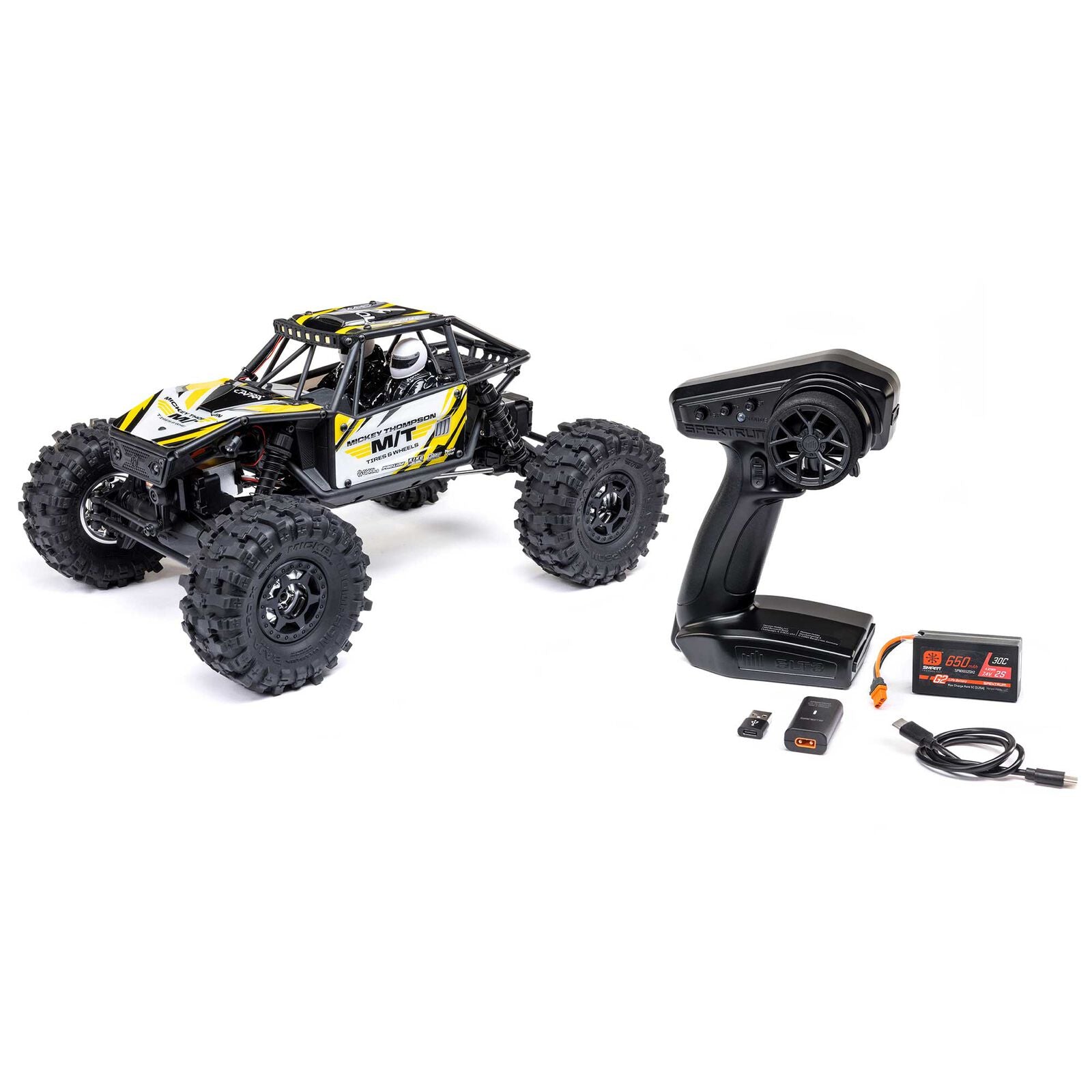 Axial UTB18 Capra 4WS 1/18 RTR 4WD Unlimited Trail Buggy (Yellow) w/2.4GHz Radio, Battery & Charger