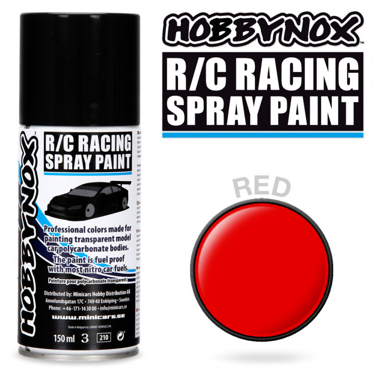 Hobbynox Red R/C Racing Spray Paint 150 ml