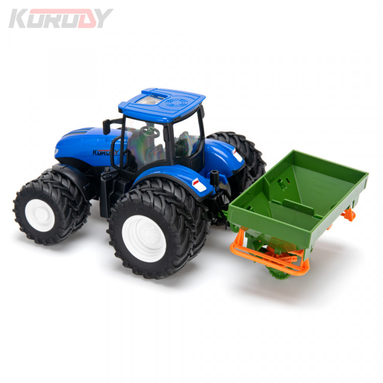 Korody Tractor w. double wheels and fertilizer spreader RC RTR 1:24