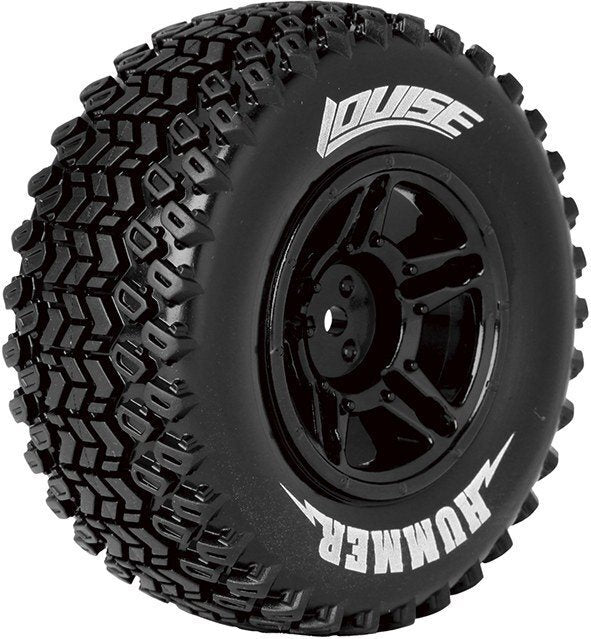 Louise RC New Sc-Hummer 1/10 Short Course Tires, Soft, 12, 14 & 17mm Removable - LT3224SB ( Pack of 2 )