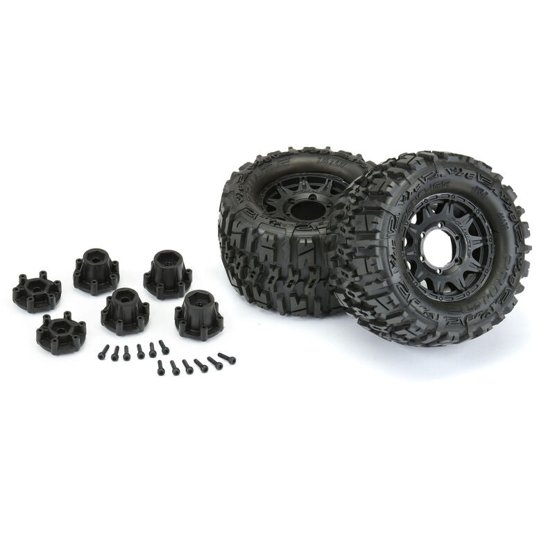 Pro-Line 1/10 Trencher F/R 2.8" MT Tires Mounted 12mm/14mm Black Raid (2)