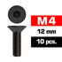 M4X12MM FLAT HEAD SCREWS (10 PCS)