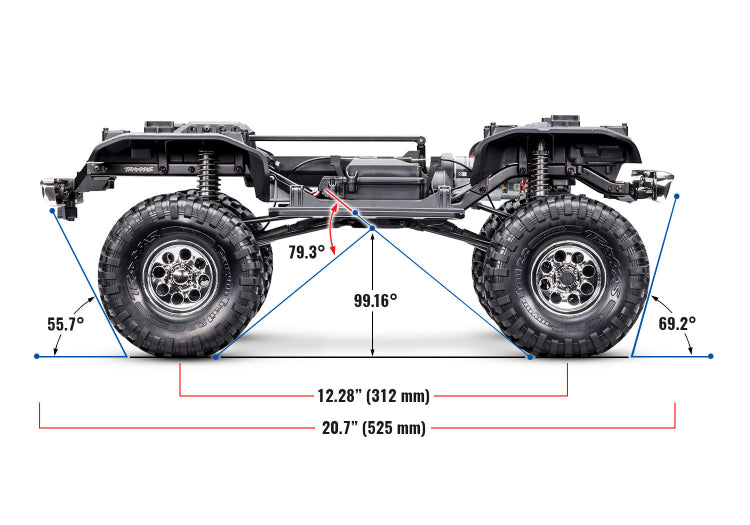 Traxxas TRX-4 1/10 High Trail Edition RC Crawler w/'72 Chevy K5 Blazer Body (Red) & TQi 2.4GHz Radio