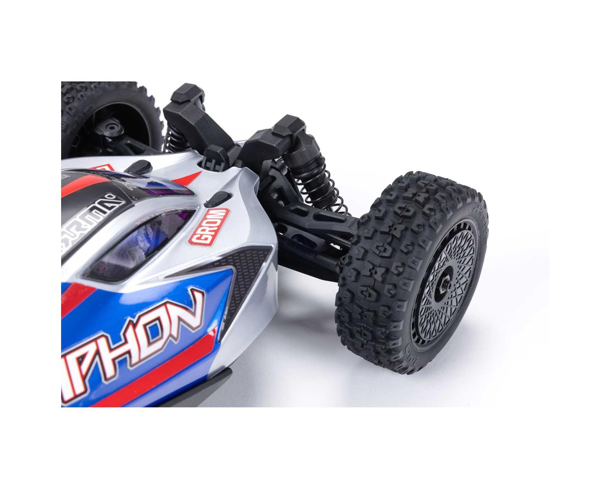 Arrma Typhon Grom MEGA 4WD 380 Brushed 1/18 Buggy RTR (Blue/Silver) w/SLT2 2.4GHz Radio, Battery & Charger