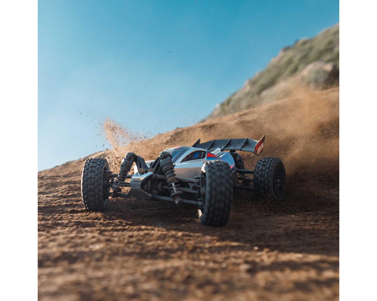 Arrma Typhon Grom MEGA 4WD 380 Brushed 1/18 Buggy RTR (Blue/Silver) w/SLT2 2.4GHz Radio, Battery & Charger