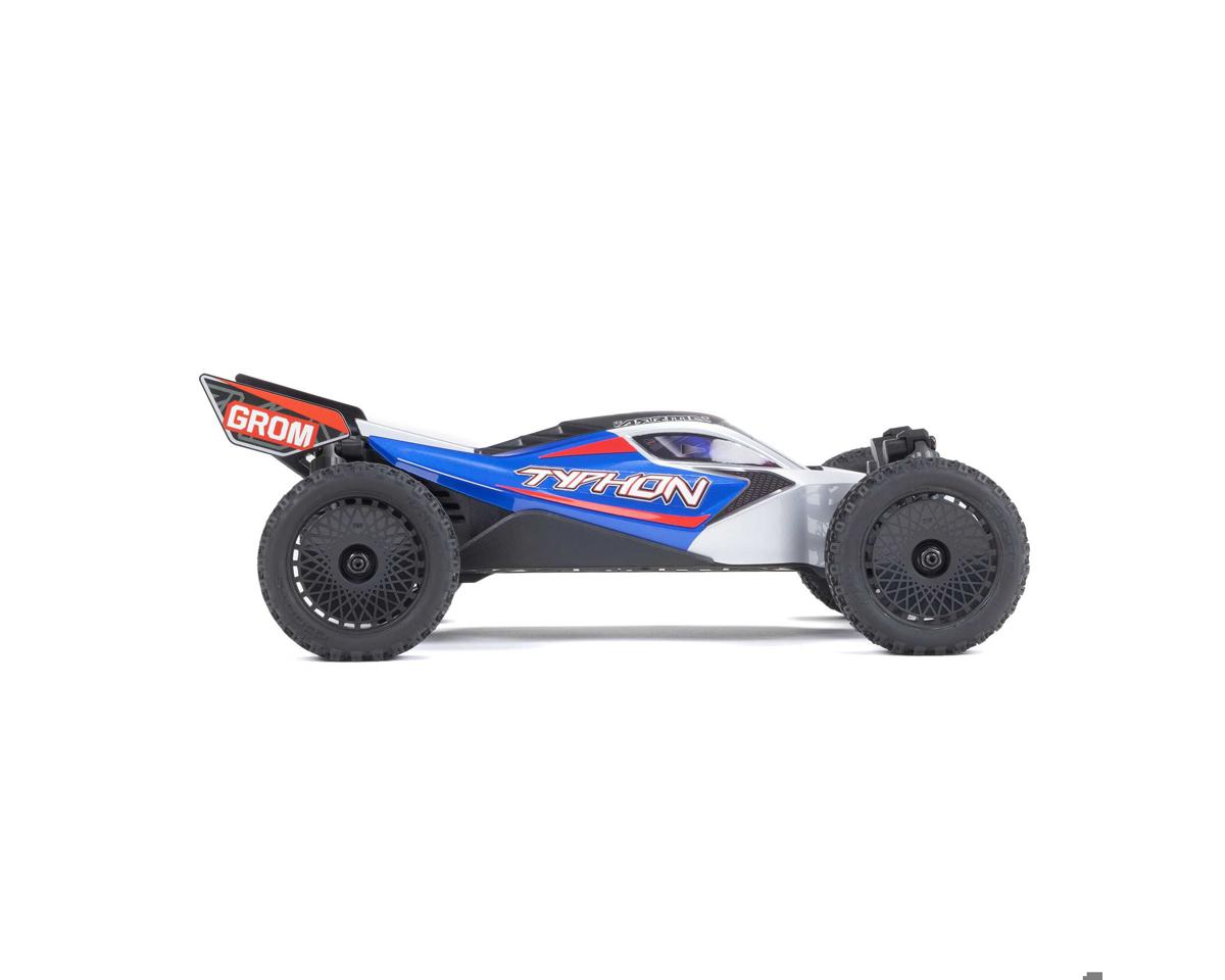 Arrma Typhon Grom MEGA 4WD 380 Brushed 1/18 Buggy RTR (Blue/Silver) w/SLT2 2.4GHz Radio, Battery & Charger