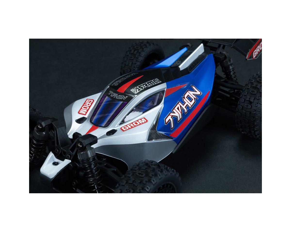 Arrma Typhon Grom MEGA 4WD 380 Brushed 1/18 Buggy RTR (Blue/Silver) w/SLT2 2.4GHz Radio, Battery & Charger