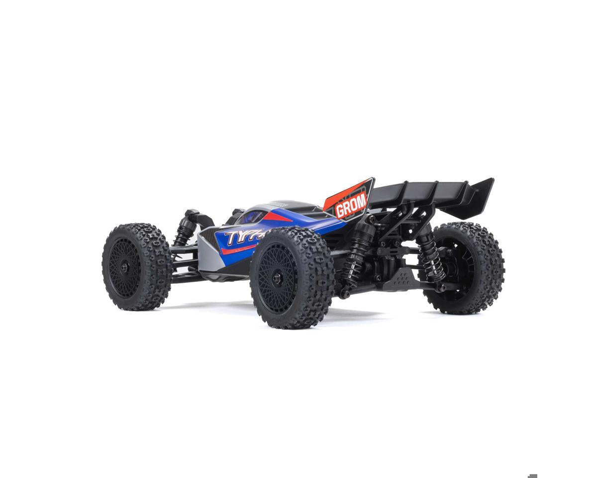 Arrma Typhon Grom MEGA 4WD 380 Brushed 1/18 Buggy RTR (Blue/Silver) w/SLT2 2.4GHz Radio, Battery & Charger