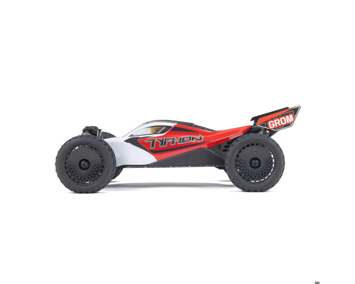 Arrma Typhon Grom MEGA 4WD 380 Brushed 1/18 Buggy RTR (Red/White) w/SLT2 2.4GHz Radio, Battery & Charger