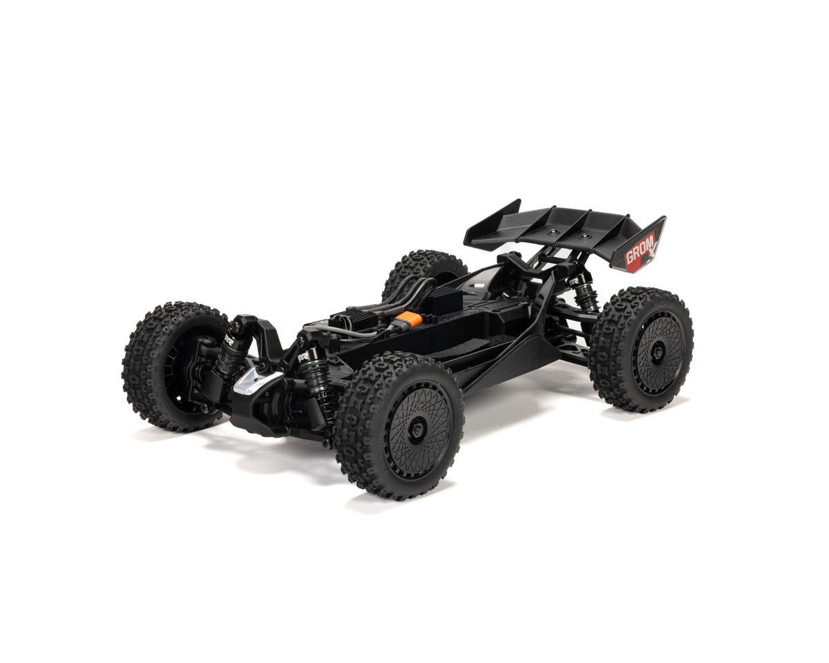 Arrma Typhon Grom 223S BLX 1/18 Brushless RTR 4WD Buggy (Black/Silver) w/SLT2 2.4GHz Radio & DSC