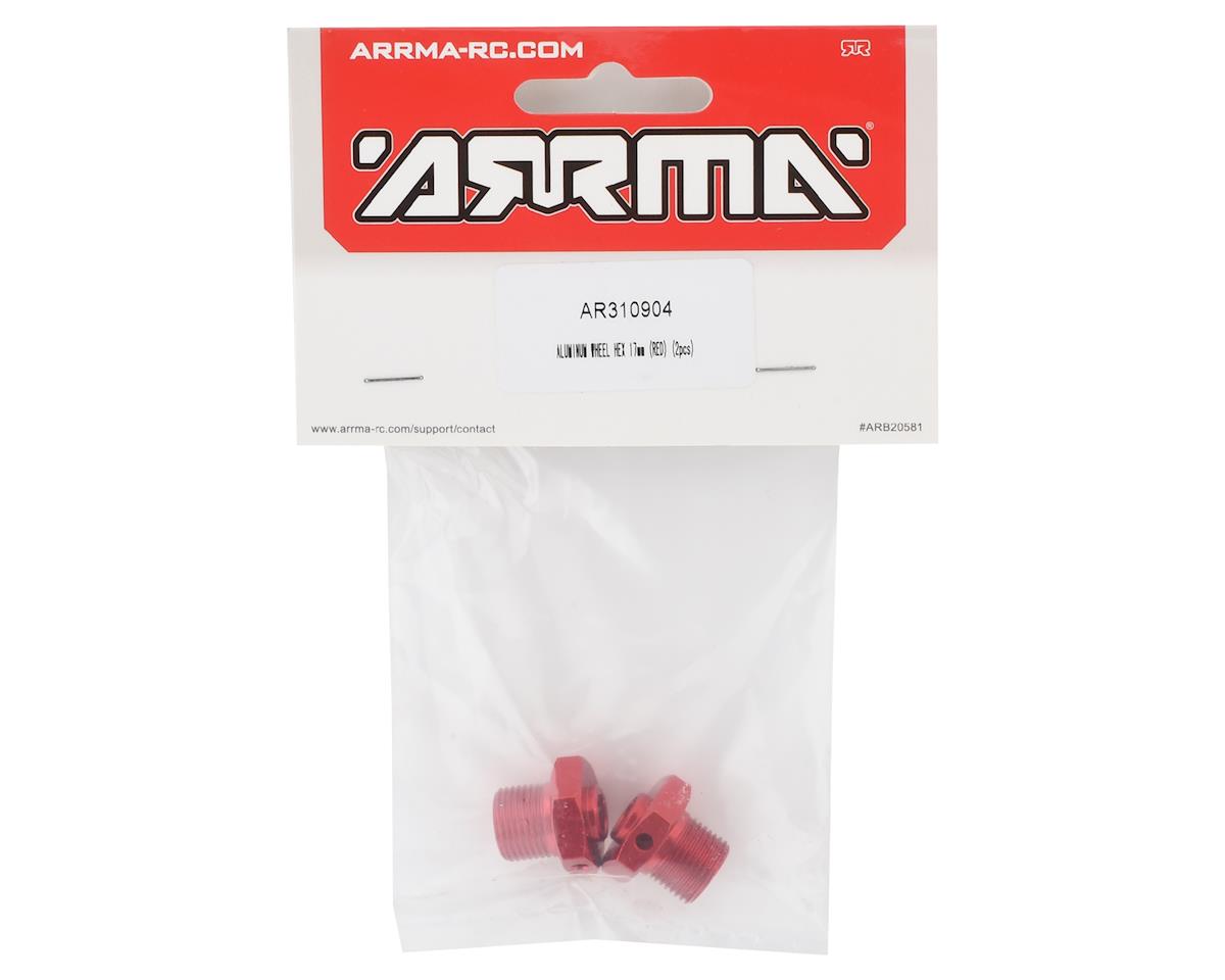 Arrma 17mm Aluminum Wheel Hex (Red) (2)