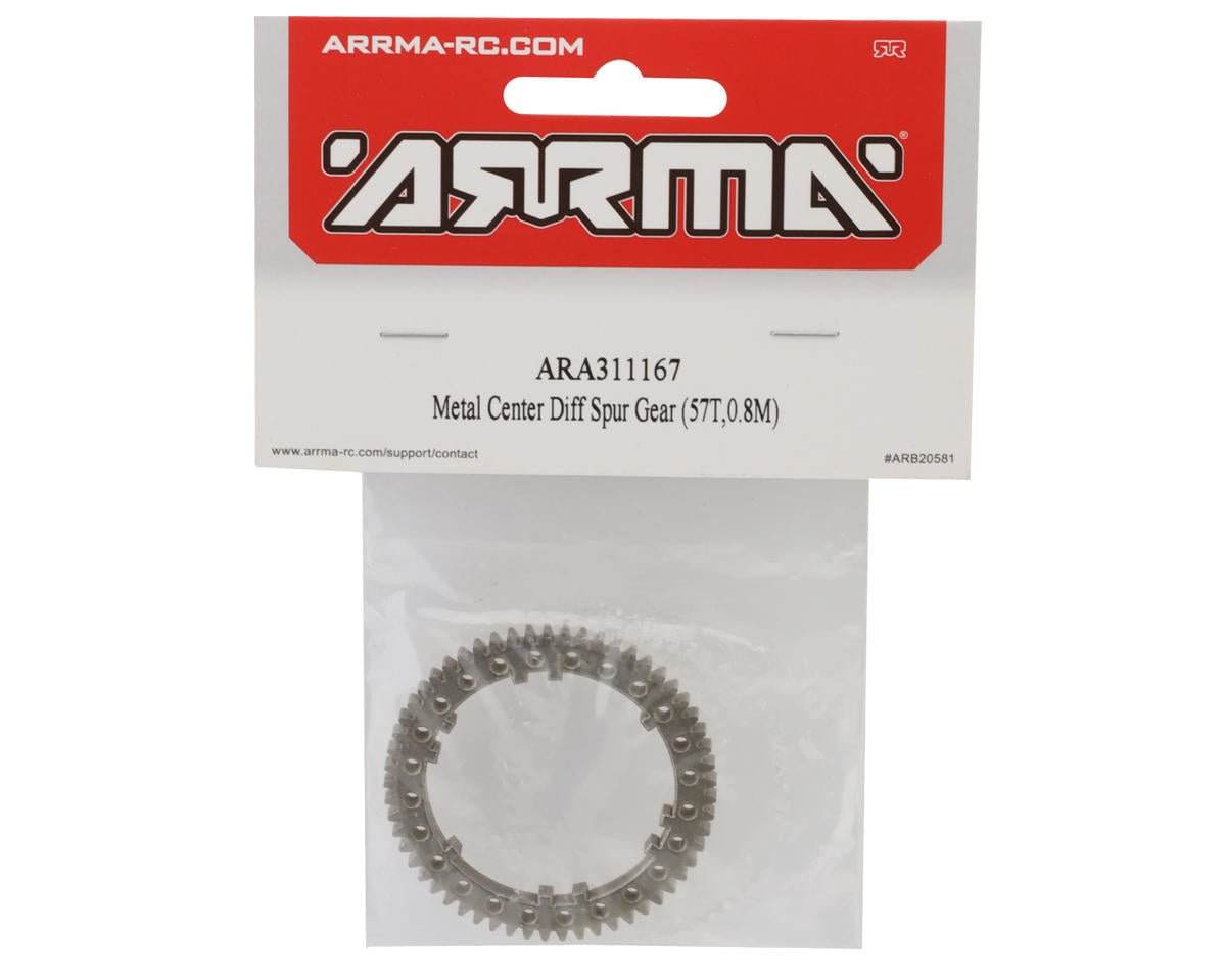 Arrma Kraton/Outcast 4S BLX Metal Center Differential Spur Gear (57T)