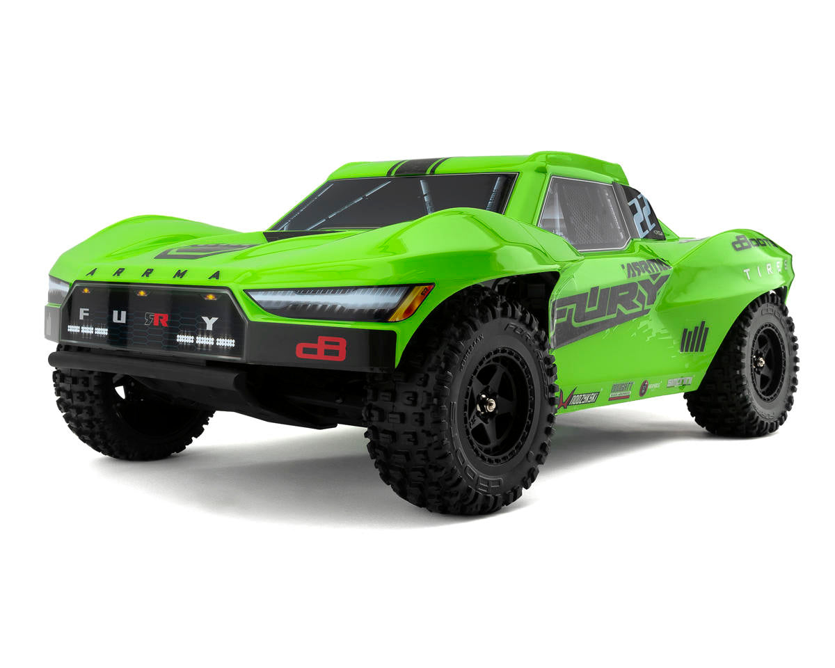 Arrma Fury 2WD MEGA 550 1/10 RTR Short Course Truck (Green) w/SLT2 2.4GHz Radio