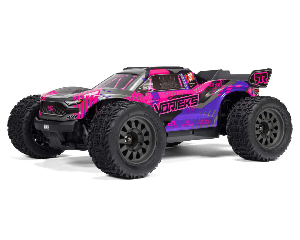 Arrma Vorteks 223S 1/10 BLX Brushless RTR 4WD Stadium Truck (Purple) w/SLT3 2.4GHz Radio & DSC