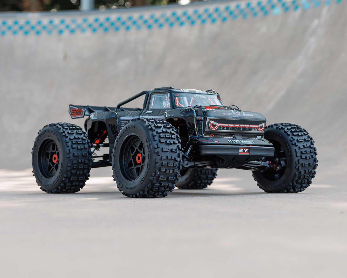 Arrma Outcast 8S BLX EXB Brushless RTR 1/5 4WD Stunt Truck (Black) w/DX3 Radio, Smart ESC & AVC