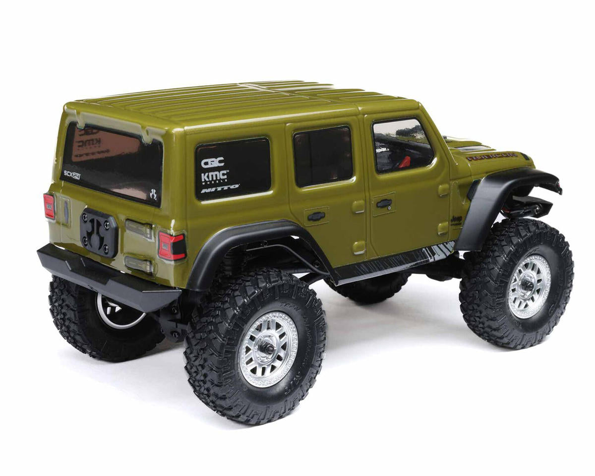 Axial SCX24 Jeep Wrangler JLU 4WD RTR Scale Mini Crawler (Green) w/2.4GHz Radio, Battery & Charger