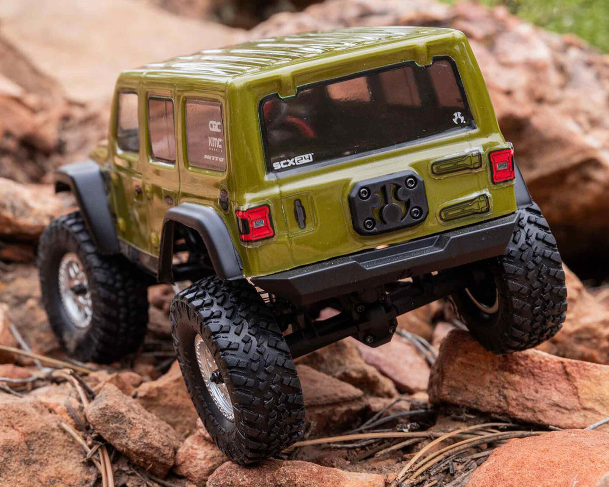 Axial SCX24 Jeep Wrangler JLU 4WD RTR Scale Mini Crawler (Green) w/2.4GHz Radio, Battery & Charger