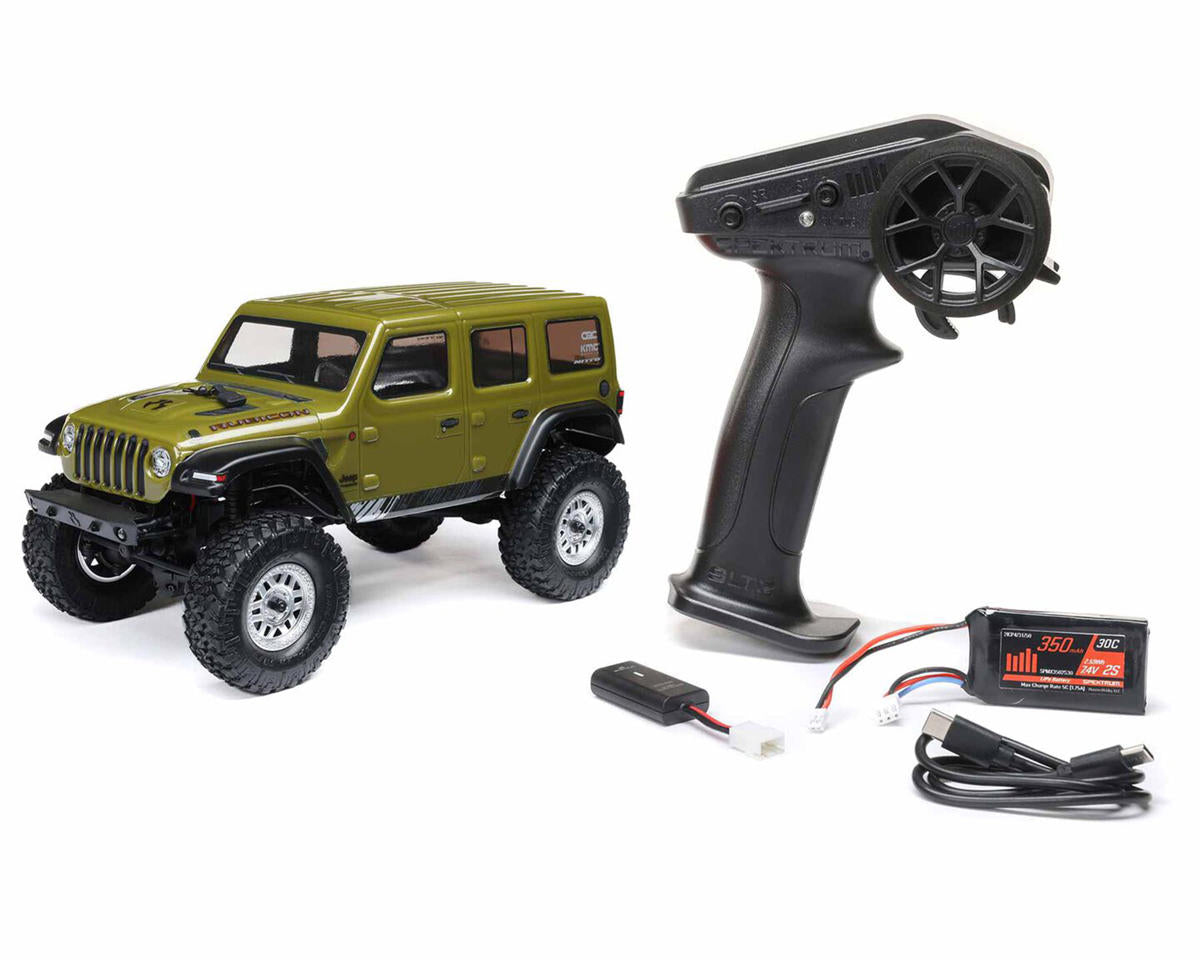 Axial SCX24 Jeep Wrangler JLU 4WD RTR Scale Mini Crawler (Green) w/2.4GHz Radio, Battery & Charger