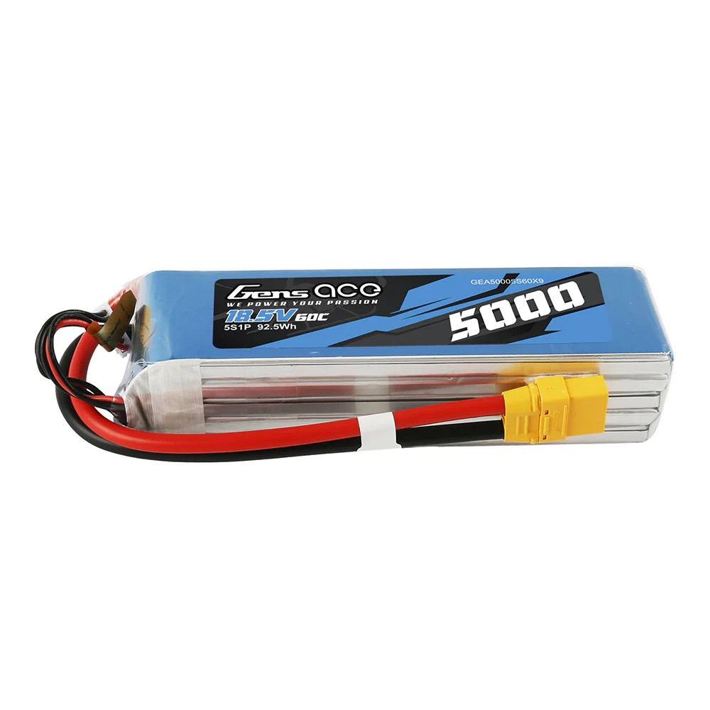 Gens ace 5000mAh 18.5V 60C 5S1P Lipo Battery Pack with XT90