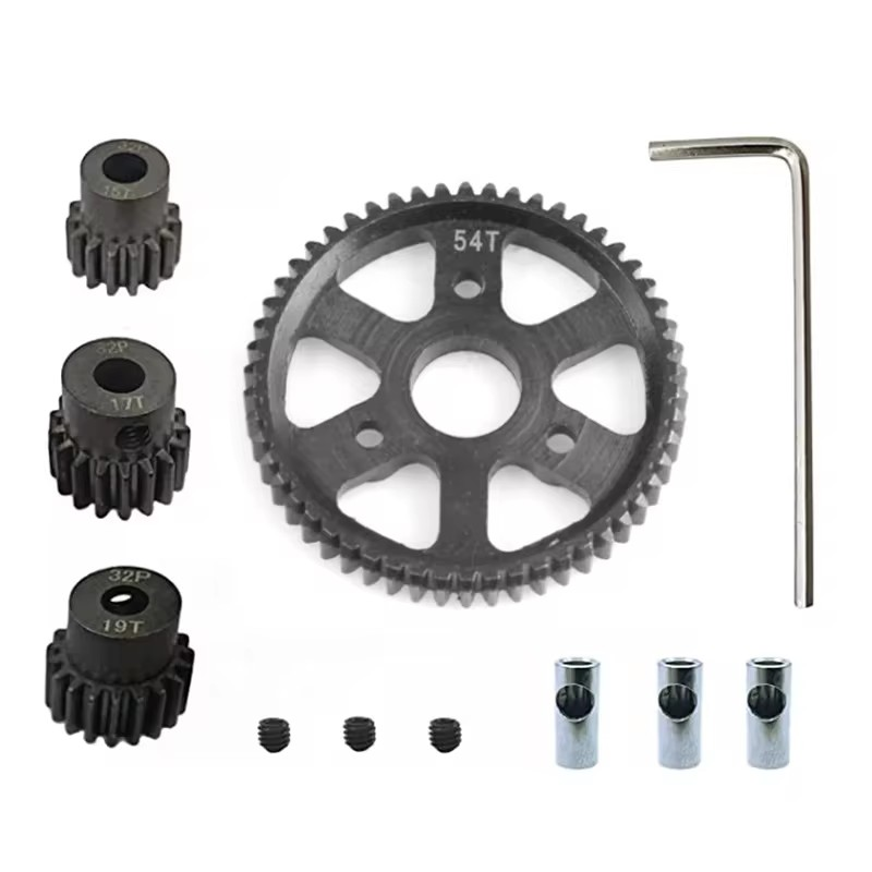 ProtonRC Steel Gear Sets for Traxxas Slash 4x4 4WD 2WD VXL Rally VXL Seal, 54T, Spur Gear, 32P, 15T, 17T, 19T