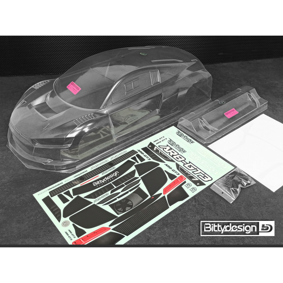 Bittydesign AR8-GT3 1/7 GT clear body for ARRMA Infraction V2/Limitless