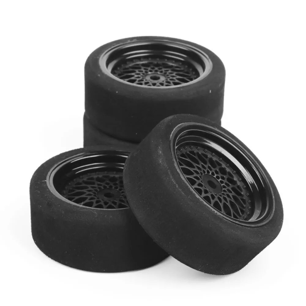 ProtonRC 1/10 12mm Hex Racing Foam Tires & Wheel Set For RC Touring Car Black