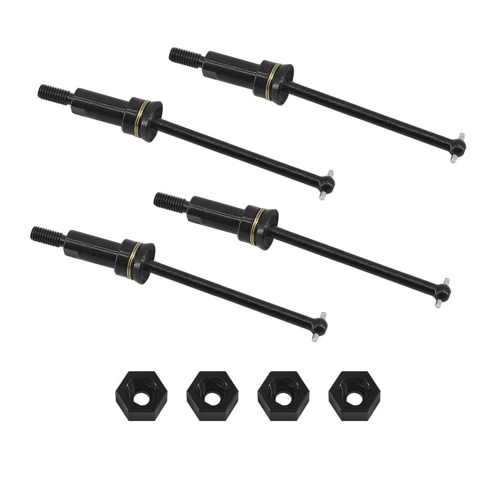 ProtonRC 4Pcs CVD Drive Shaft for ARRMA 1/18 Granite Typhon Grom Metal Front & Rear Driveshafts Upgrade Parts (Black)