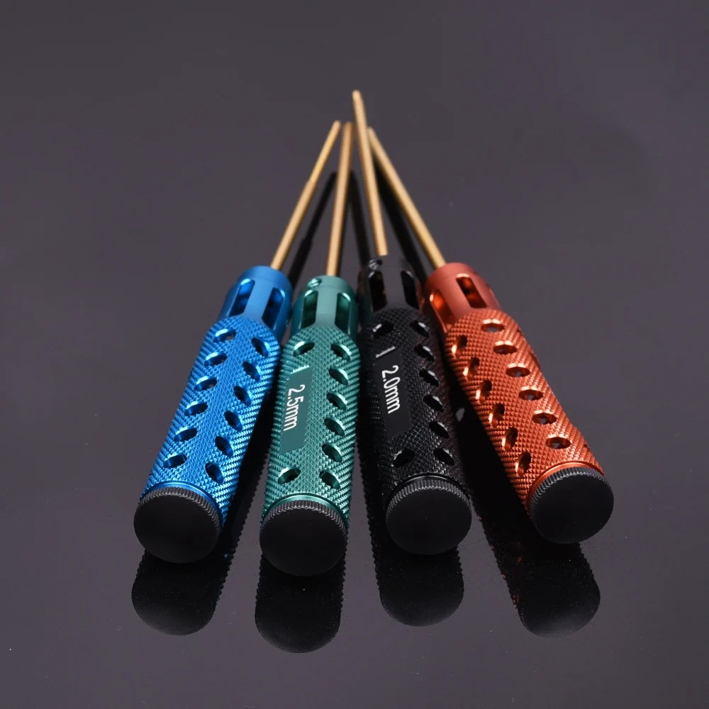 ProtonRC Tool Hurricane Hex Screw Driver set 1106 Mixed Color 4pcs set Hex 1.5/2.0/2.5/3.0mm Ti Tips