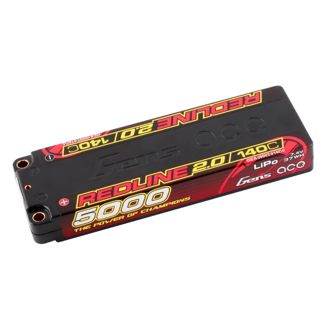 Gens ace Redline 2.0 Series 5000mAh 2S 7.4V 140C HardCase Lipo Battery Pack with Hardcase 56#