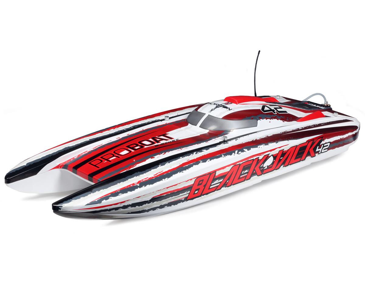 Pro Boat Blackjack 42" 8S Brushless RTR Electric Catamaran (White/Red) w/2.4GHz Radio System