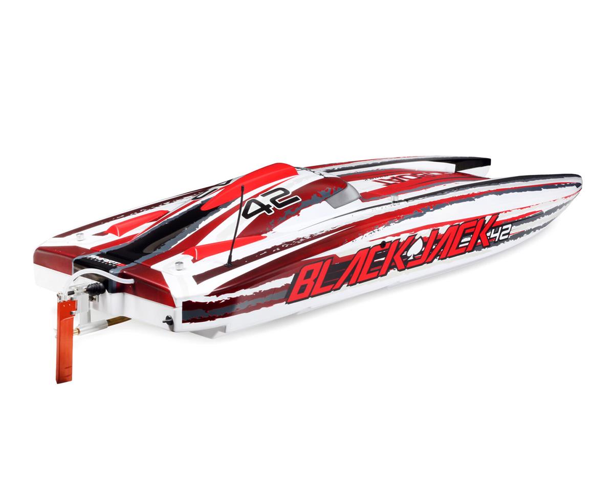 Pro Boat Blackjack 42" 8S Brushless RTR Electric Catamaran (White/Red) w/2.4GHz Radio System