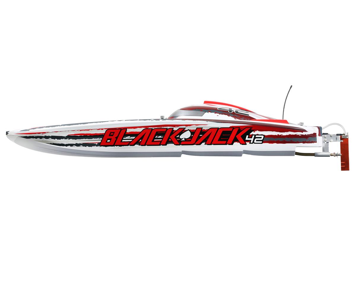 Pro Boat Blackjack 42" 8S Brushless RTR Electric Catamaran (White/Red) w/2.4GHz Radio System