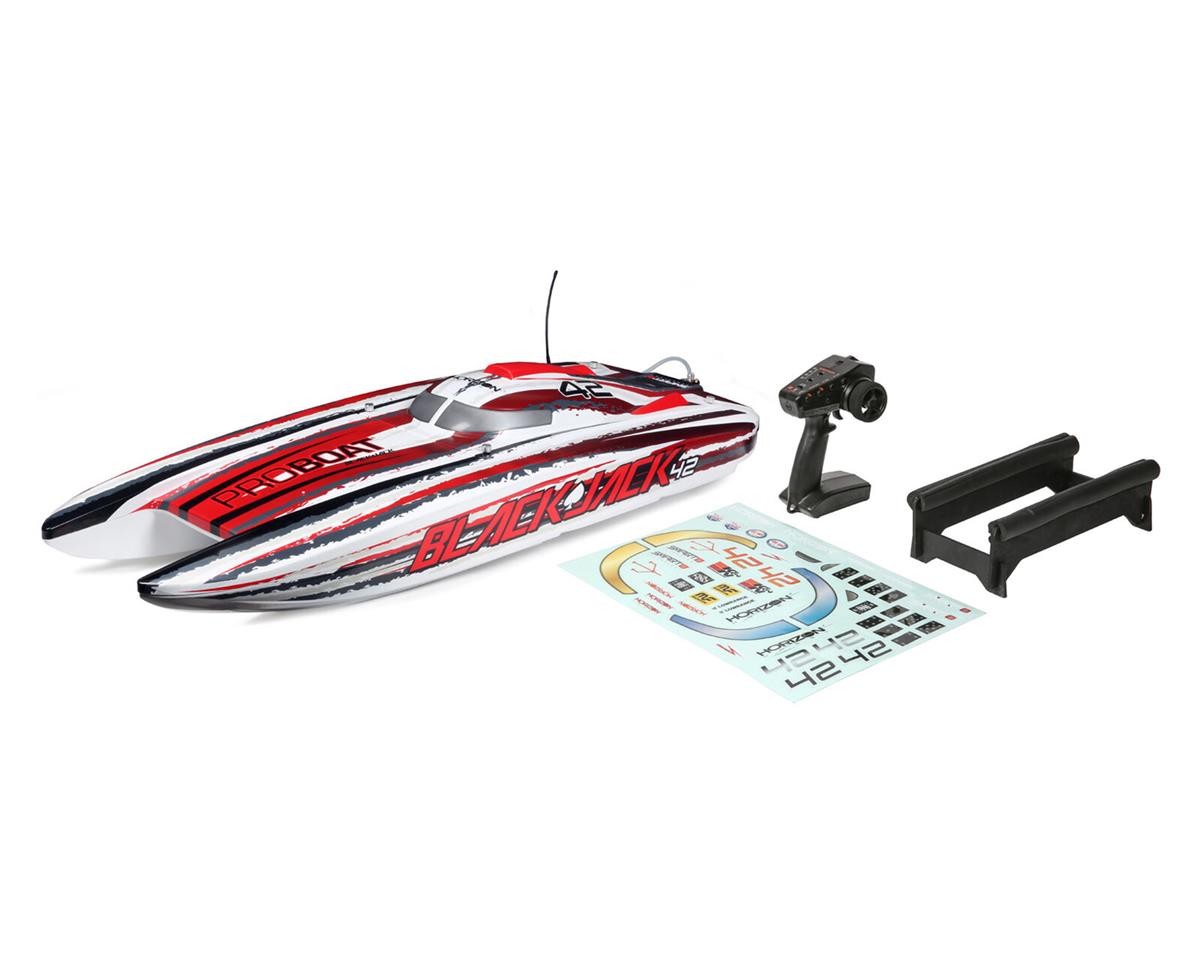 Pro Boat Blackjack 42" 8S Brushless RTR Electric Catamaran (White/Red) w/2.4GHz Radio System