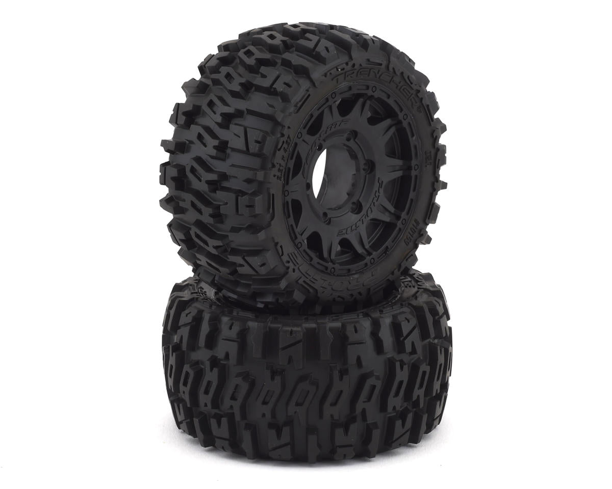 Pro-Line Trencher Low Profile 2.8" Tires w/Raid Rear Wheels (2) (Black) (M2) w/12mm Removable Hex