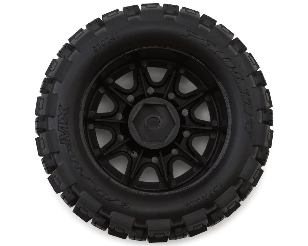 Pro-Line Badlands MX Pre-Mounted MT 1/18 Tire Set (Black) (4) w/12mm Hex