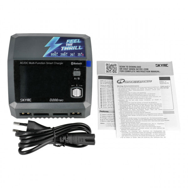 SkyRC D200 NEO DUO AC/DC CHARGER (AC 200W - DC 2X400W)