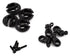 Traxxas Captured Shock Spring Retainers (Black) (4)