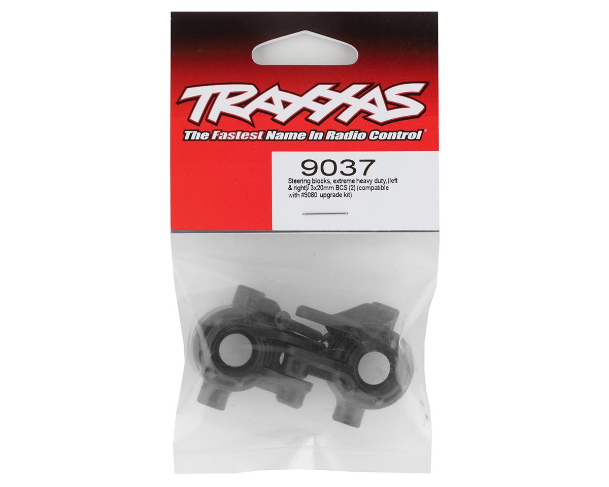 Traxxas Hoss/Rustler/Slash 4x4 Extreme Heavy Duty Steering Blocks (Black) (2)